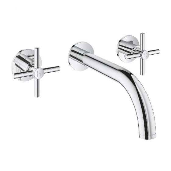 Image of Grohe Atrio Wall Mounted Three Hole Basin Mixer Tap