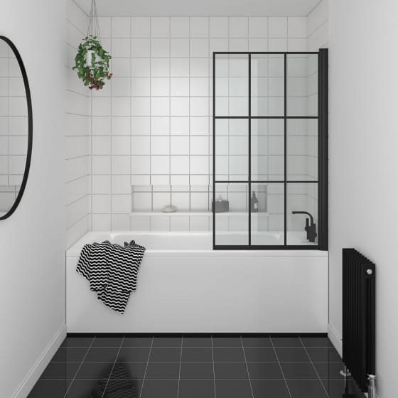 Image of Essential Black 5mm Matrix Bath Screen