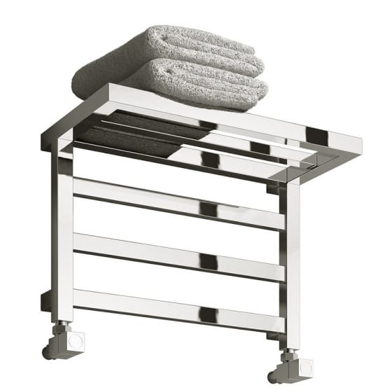 Image of Reina Elvina Steel Heated Towel Rail & Shelf