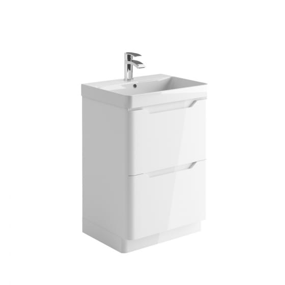 Image of Casa Bano Curve Floor Vanity Unit with Basin