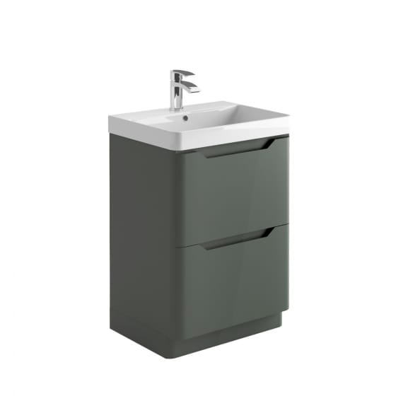 Image of Casa Bano Curve Floor Vanity Unit with Basin