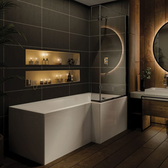 Image of Casa Bano L-Shape Shower Bath