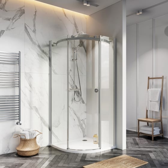 Image of Casa Bano A8 Frameless Single Door Quadrant