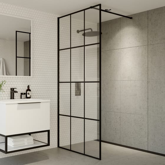 Image of Casa Bano A8 Grid Wetroom Panels