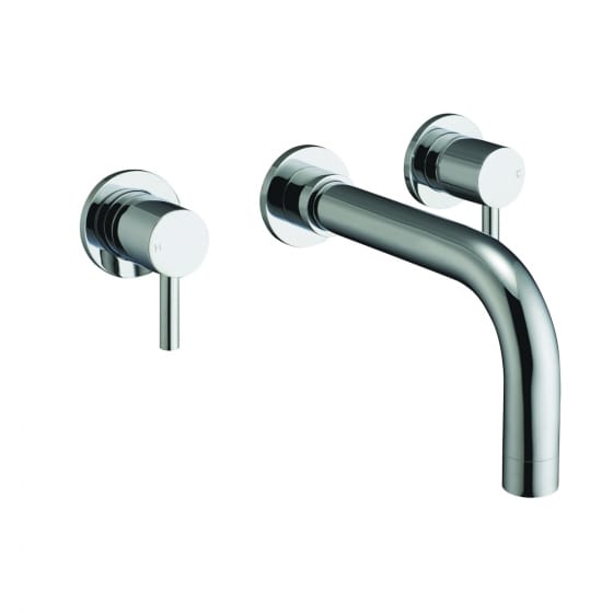 Image of Casa Bano Zico 3 Tap Hole Wall Mounted Basin Mixer