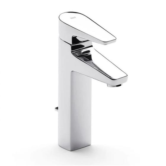 Image of Roca Esmai Extended Basin Mixer Tap Chrome with Pop Up Waste