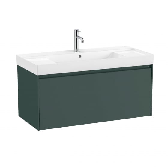 Image of Roca Ona: Unik Wall Hung Vanity Unit with 1 Drawer & Basin (1000mm)