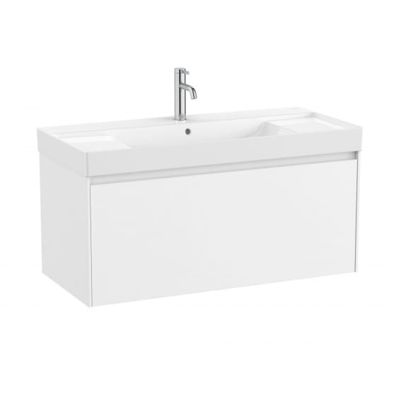 Image of Roca Ona: Unik Wall Hung Vanity Unit with 1 Drawer & Basin (1000mm)