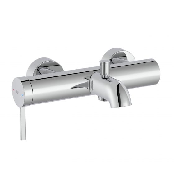 Image of Roca Ona: Wall Mounted Bath Shower Mixer Tap With Filler Spout