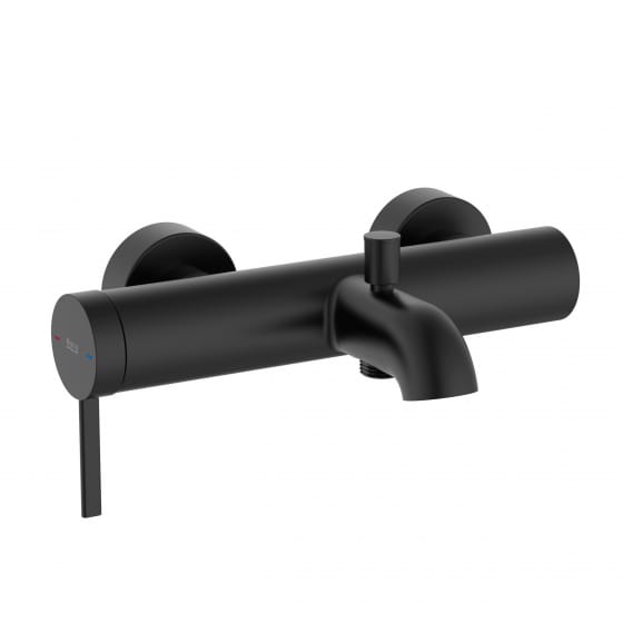 Image of Roca Ona: Wall Mounted Bath Shower Mixer Tap With Filler Spout