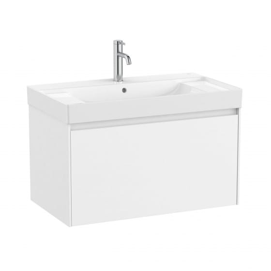 Image of Roca Ona: Unik Wall Hung Vanity Unit with 1 Drawer & Basin (800mm)