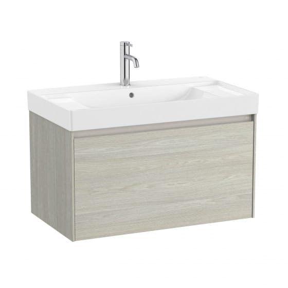 Image of Roca Ona: Unik Wall Hung Vanity Unit with 1 Drawer & Basin (800mm)