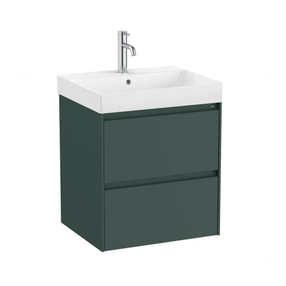 Image of Roca Ona: Unik Wall-Hung Vanity Unit with 2 Drawers & Basin (600mm)