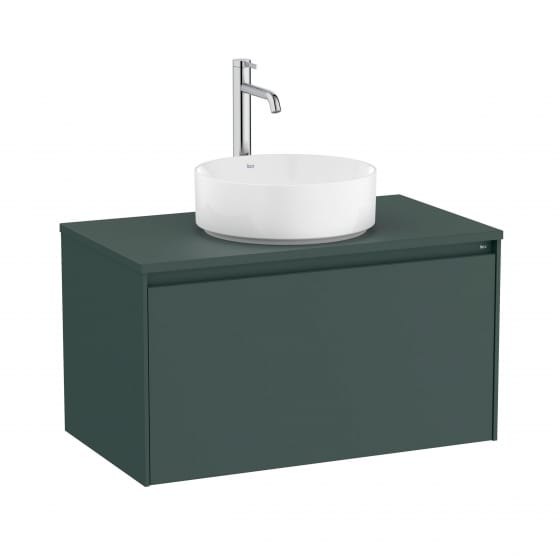 Image of Roca Ona: Unik Wall-Hung Bathroom Vanity Unit for Counter Top Basin with 1 Drawer (800mm)