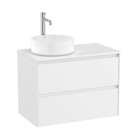 Image of Roca Ona: Unik Wall-Hung Bathroom Vanity Unit for Counter Top Basin with 2 Drawers LH (800mm)