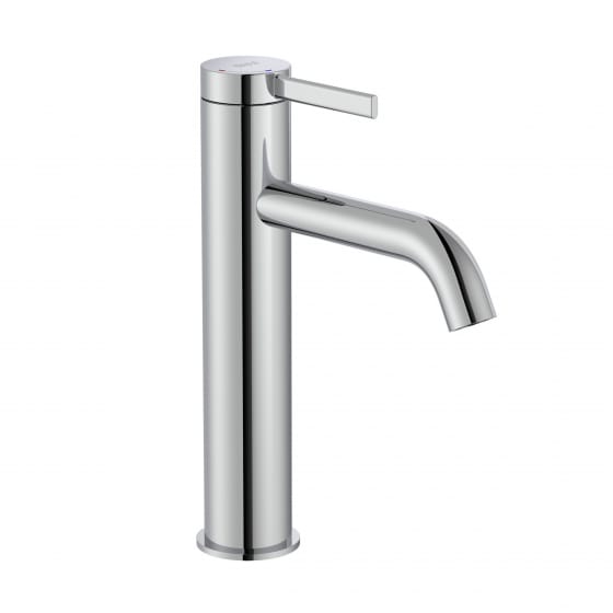 Image of Roca Ona: Medium Height Basin Mixer Tap With Click-Clack Waste (Cold Start)