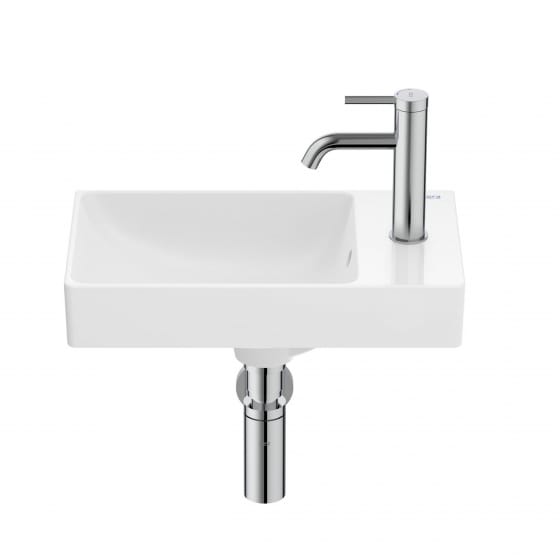Image of Roca Ona: Compact Wall-Hung Basin (Right Handed, 450mm)