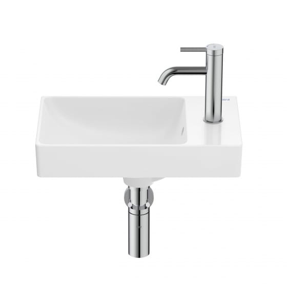 Image of Roca Ona: Compact Wall-Hung Basin (Right Handed, 450mm)