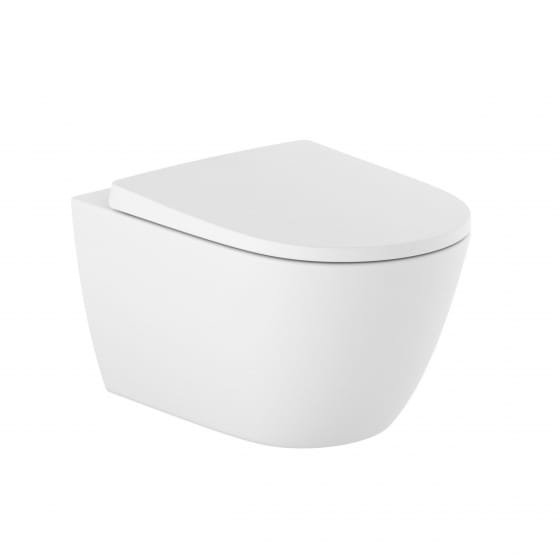 Image of Roca Ona: Wall-Hung Rimless Toilet Pan