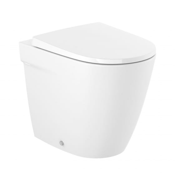 Image of Roca Ona: Back-To-Wall Rimless Toilet Pan With Dual Outlet