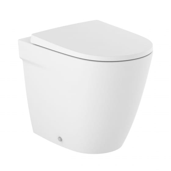 Image of Roca Ona: Back-To-Wall Rimless Toilet Pan With Dual Outlet