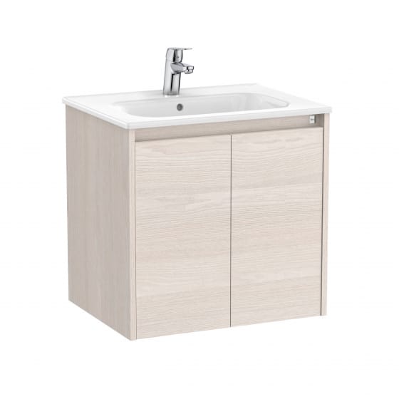 Image of Roca Tenet: Unik Wall-hung Vanity Unit with Two Doors and Basin (600 mm)