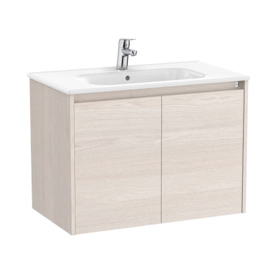 Image of Roca Tenet: Unik Wall-hung Vanity Unit with Two Doors and Basin (800mm)