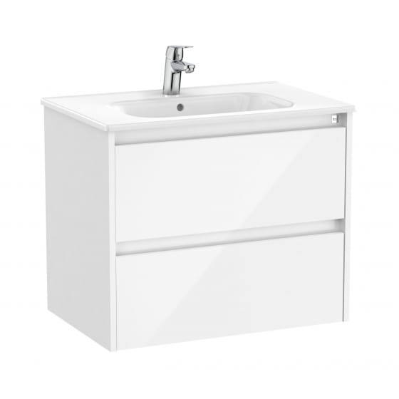 Image of Roca Tenet: Unik Wall-hung Vanity Unit with Two Drawers and Basin (700mm)