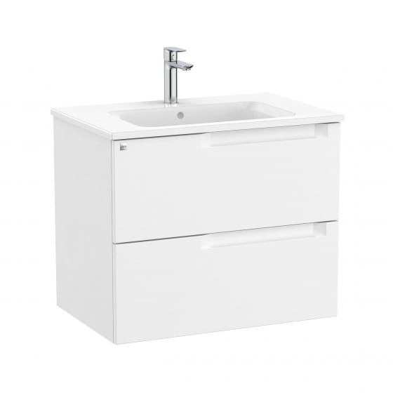Image of Roca Aleyda: Unik Wall-hung Vanity Unit with Two Drawers and Basin (700mm)