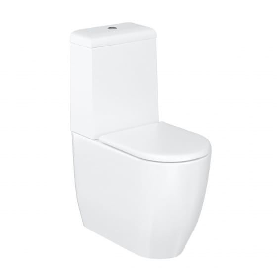 Image of Britton: Milan Close-Coupled WC Toilet with Seat