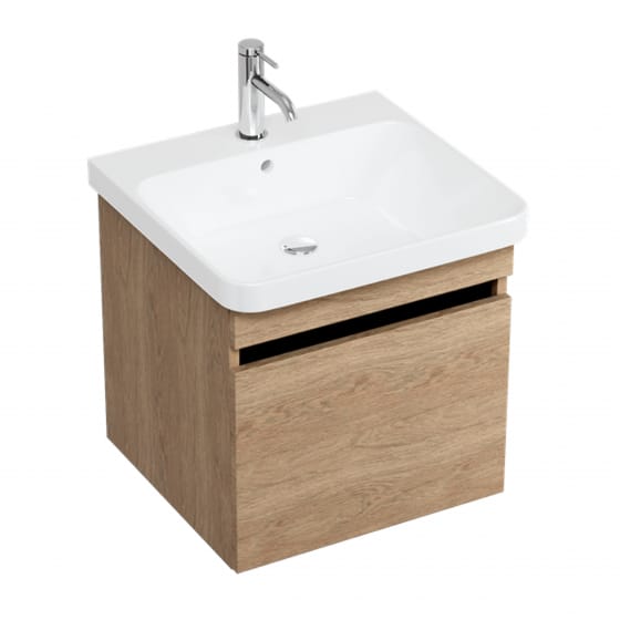Image of Britton Dalston: Wall-hung Vanity Unit With 1 Drawer and Dalston Basin (500mm)