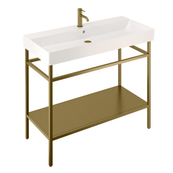 Image of Britton Shoreditch: Floor Standing Frame with Basin (1000mm)