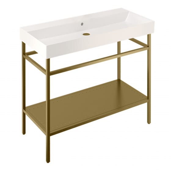 Image of Britton Shoreditch: Floor Standing Frame with Basin (1000mm)