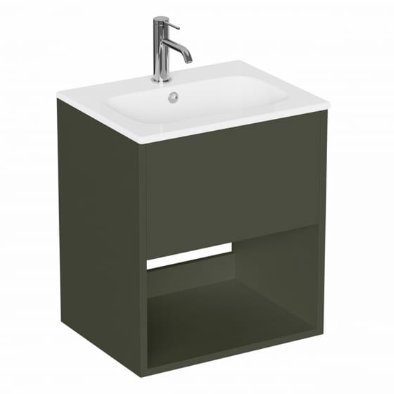 Image of Britton Hackney: Wall-hung Vanity Unit With Basin (500mm)