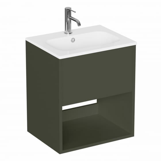 Image of Britton Hackney: Wall-hung Vanity Unit With Basin (500mm)
