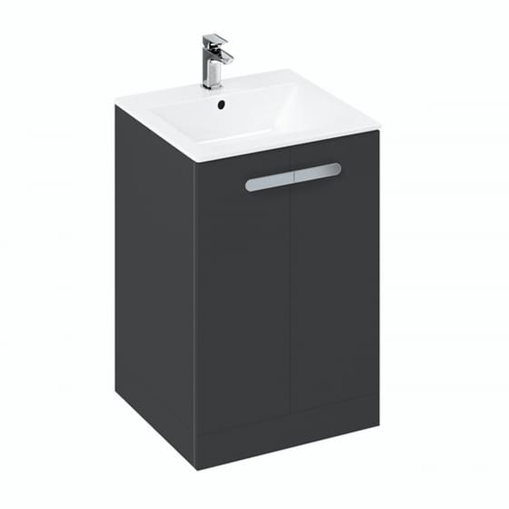 Image of Britton: MyHome Floorstanding Vanity Unit with Single Door and Basin (600mm)