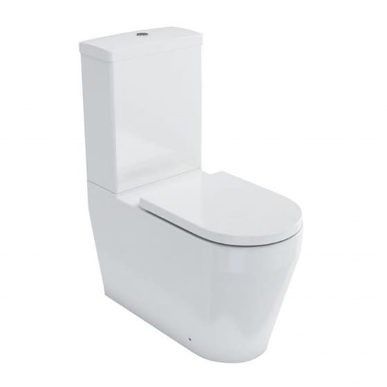 Image of Britton: Stadium Close Coupled Bathroom Toilet with Soft Close Seat