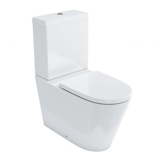 Image of Britton: Sphere Close Coupled Rimless Toilet with Soft Close Seat