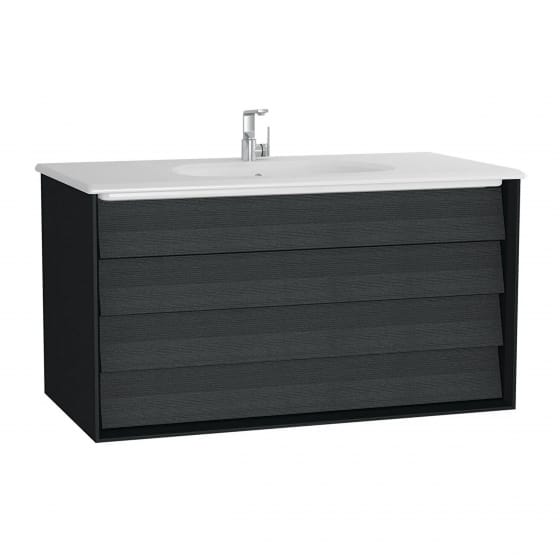 Image of VitrA: Frame Wall-hung Washbasin Unit with Two Drawers (1000mm)
