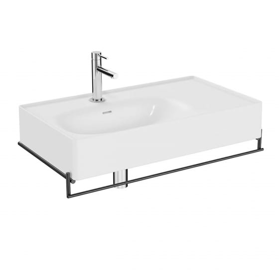 Image of VitrA: Equal Wall-hung Washbasin Unit with Towel Holder