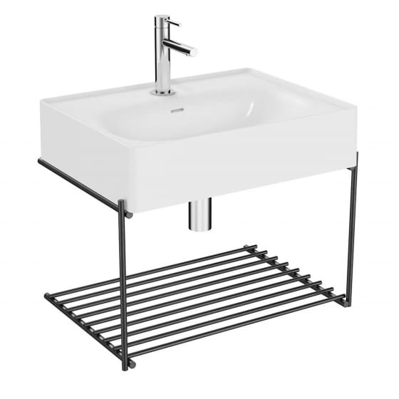 Image of VitrA: Equal Wall-hung Washbasin Unit with Frame