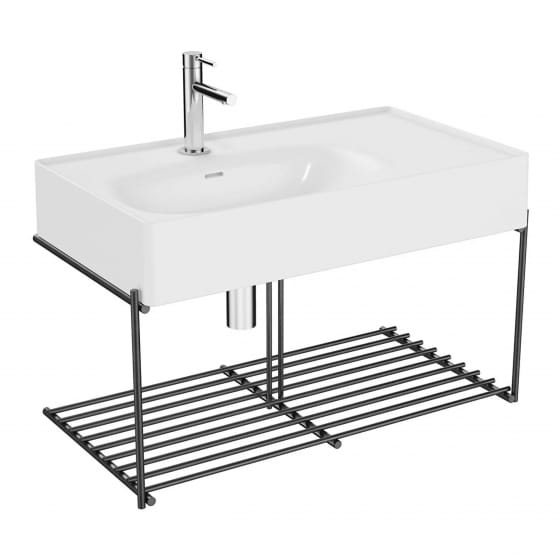 Image of VitrA: Equal Wall-hung Washbasin Unit with Frame