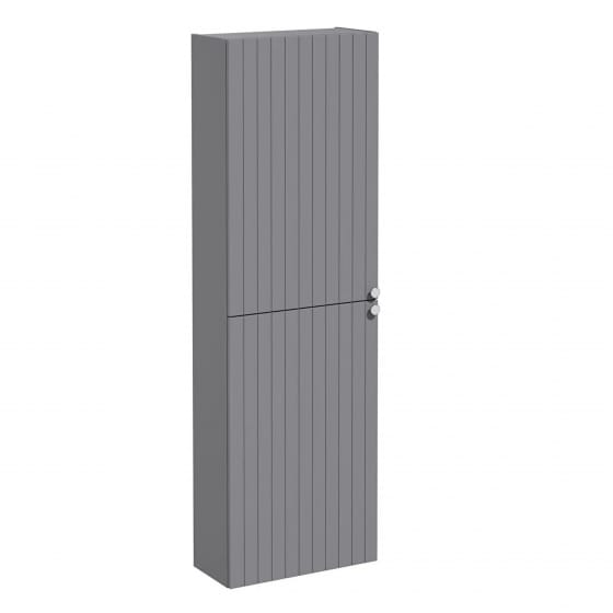 Image of VitrA: Root Groove Wall-hung Left-handed Tall Cabinet Unit with Two Doors (550mm)