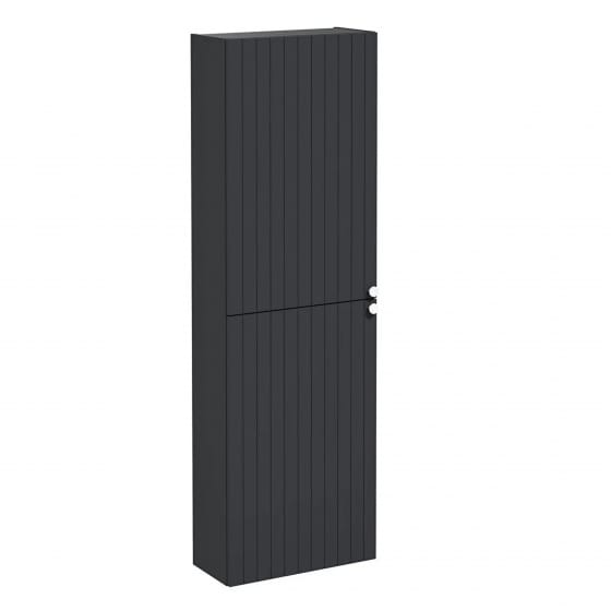 Image of VitrA: Root Groove Wall-hung Left-handed Tall Cabinet Unit with Two Doors (550mm)