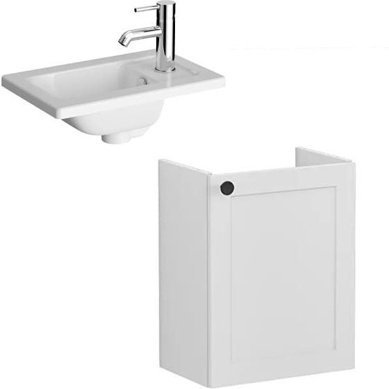 Image of VitrA: Root Classic Wall-hung Vanity Unit With Door & Basin (450mm)