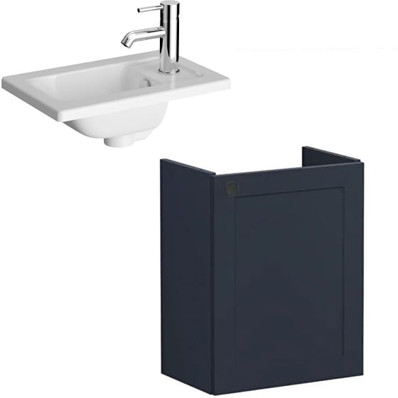Image of VitrA: Root Classic Wall-hung Vanity Unit With Door & Basin (450mm)