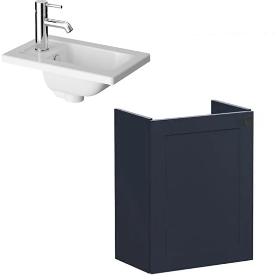 Image of VitrA: Root Classic Wall-hung Vanity Unit With Door & Basin (450mm)