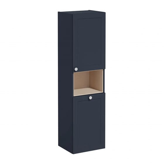 Image of VitrA: Root Classic Wall-hung Tall Cabinet Unit with Two Doors and Laundry Basket (400mm)