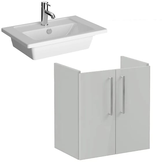 Image of VitrA: Root Flat Wall-hung Vanity Unit with Doors (600mm)