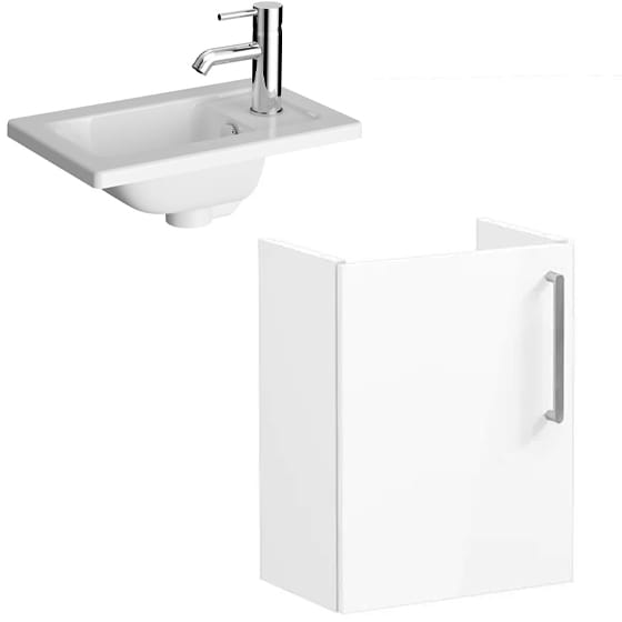 Image of VitrA: Root Flat Wall-hung Vanity Unit with Door (45cm)